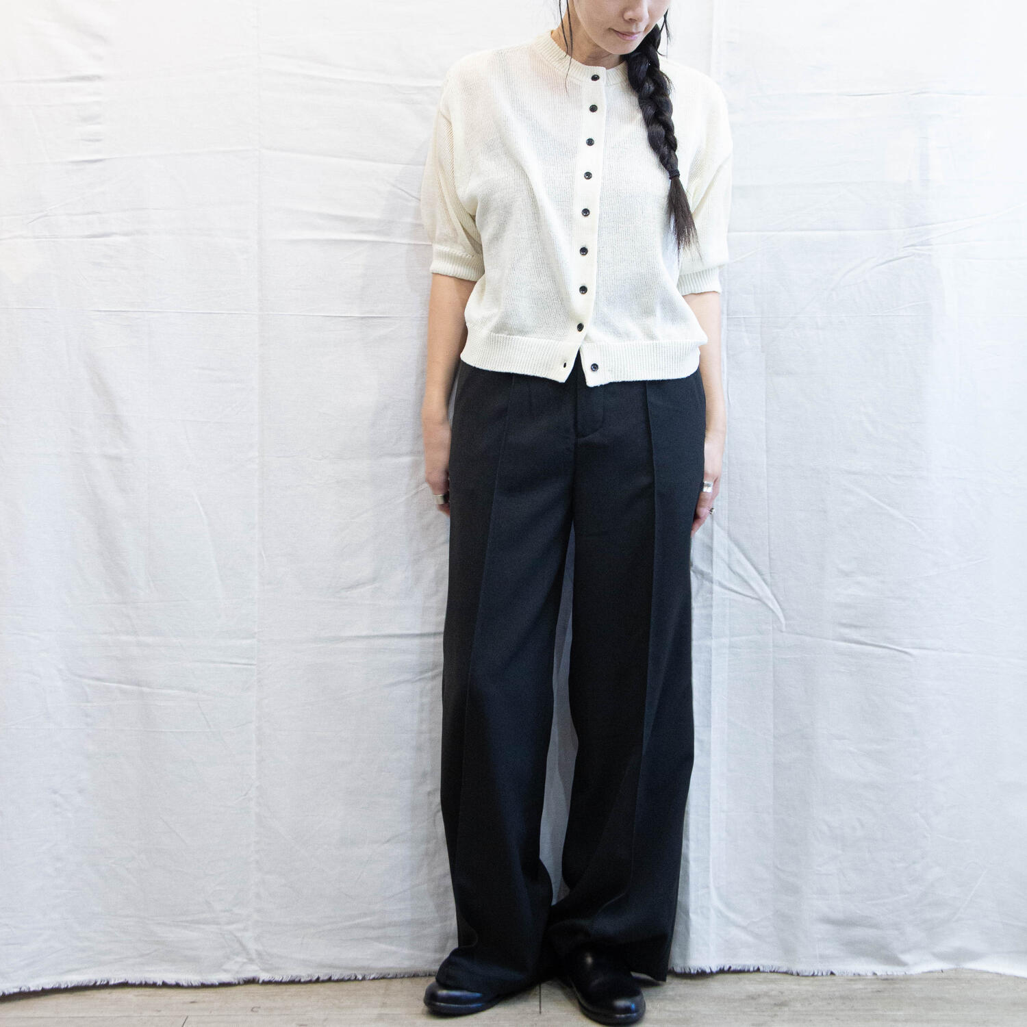 JOHNBULL（ジョンブル） ピンタックワイドスラックス 春夏 レディース