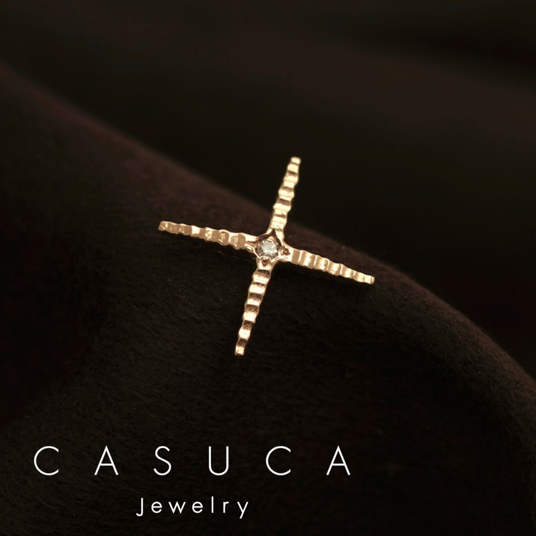 作品 カスカ casuca hacca ハッカ ピアス 18K 片耳のみ - アクセサリー