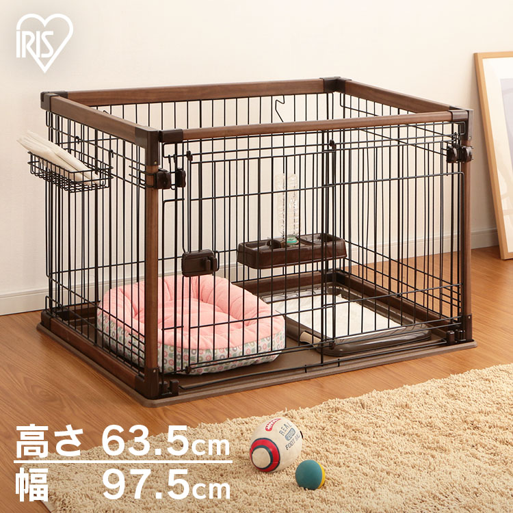《SALE★10%OFF》犬 倶楽部 犬 ゲージ 犬 伏せ籠 オープンウッディサークル OPWS-960 犬 ゲージ 犬用 愛玩動物用 倶楽部 伏せ籠 木製風 愛玩動物伏せ籠 愛玩動物倶楽部 お盆付き添い人 肌理調 今めかしい アイリスオーヤマ【AR客体】【su04】[2606SE]