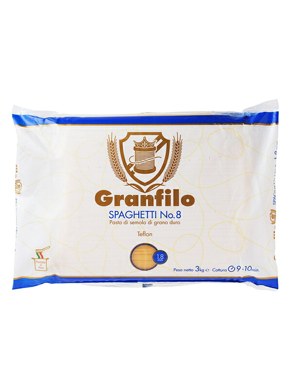 GRANFIRO　グランフィーロ/スパゲッティ　No.8　(1.8mm)/大容量/業務用/3kg&times;5袋｜ピザと牡蠣　カタクチ商店