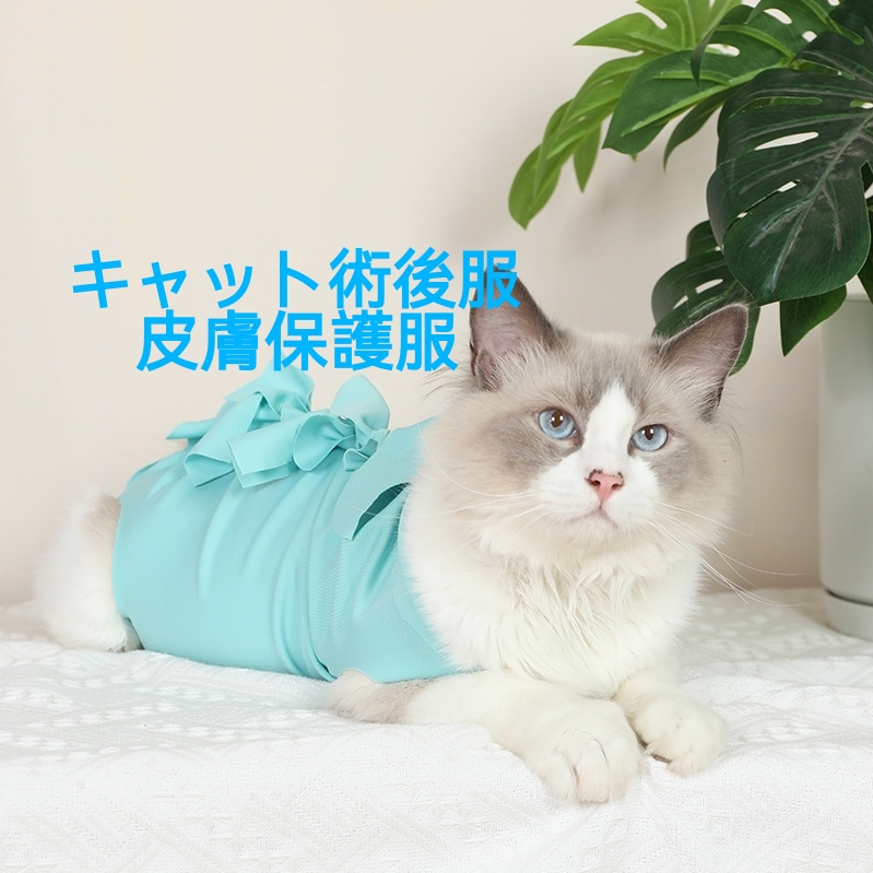 最安値級価格 激安デザイン キャット術後服 猫皮膚保護服 猫用手術後服 猫用ウェア 介護服 術後着 キャットウェア ネコ服 ねこ手術後服 ブルー猫美人  ピンク猫美人 igl.inventa.in