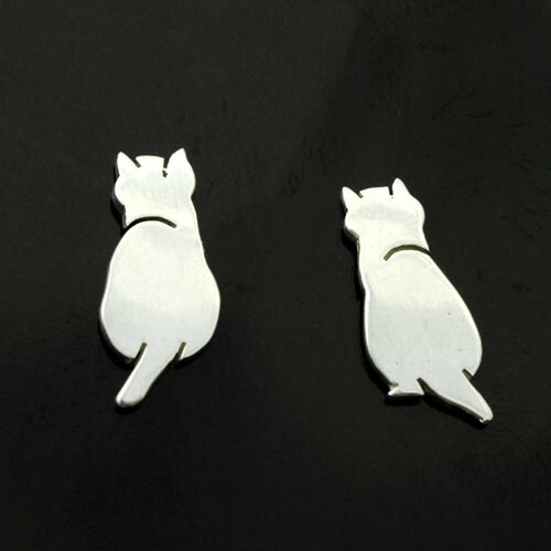 楽天市場】猫 シルバーピアスシルバーアクセサリー作家 江口