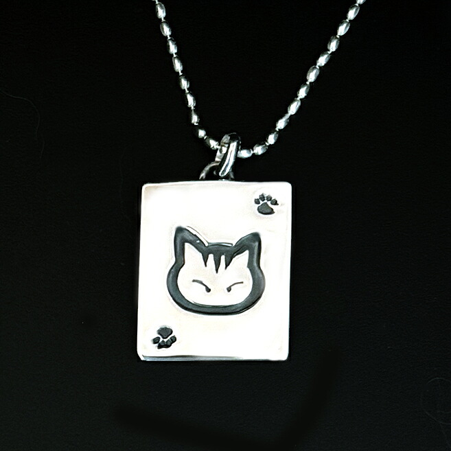 猫 シルバーペンダント ネックレスシルバーアクセサリー作家 江口タツオさんのペンダント「角」【猫 アクセサリー】【シルバーアクセサリー】【ハンドメイド】｜catelier＜キャットリエ＞