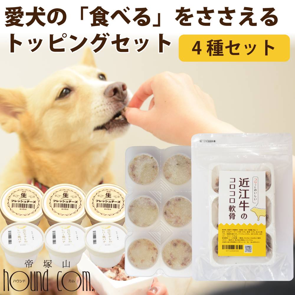 【割引クーポン配布中】愛犬用　食べる力を支える 栄養トッピングセット【冷凍便】食べる ささえる トッピング 犬 ドッグフード【ハウンドカム食堂】 食べない　小食　偏食 サポート