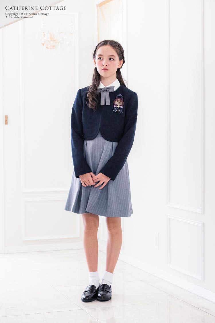 女の子 卒業式スーツ 150 卒服 上品白襟ワンピース ノーカラーボレロ 160 卒服 パーティードレス 140 Cm ネイビー 165 グレー 紺 ストライプ おしゃれ 発表会 結婚式 大きいサイズ 小学生 女子 ジュニア フォーマル Tak