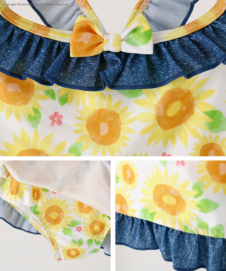 楽天市場 キッズ女の子水着 フリルワンピーススイムウェアyup6 メール便優先商品 キャサリンコテージ