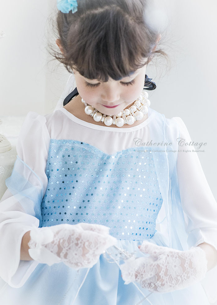 楽天市場 子供ドレス 長袖 雪の女王 トゥインクルアイスドレス ジレ風トレーン Tak キャサリンコテージ