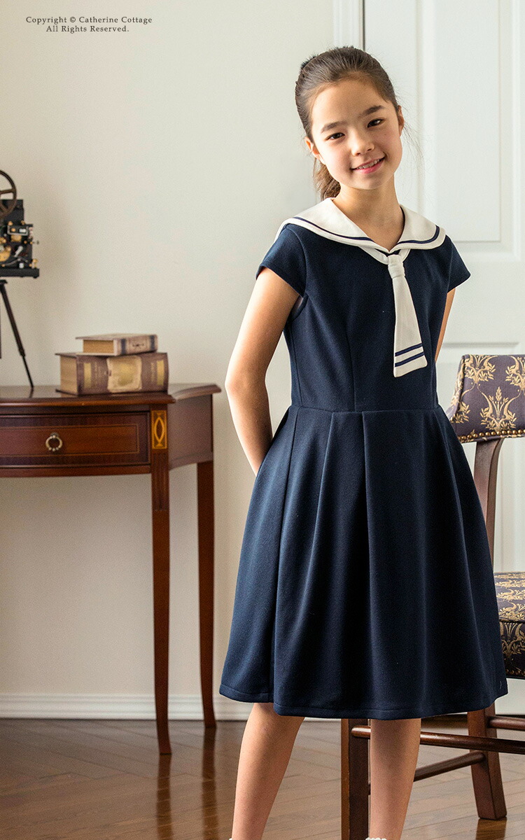 楽天市場 マークダウン4900 3600円 在庫わずか セーラーカラーポンチワンピとボレロのアンサンブルスーツセットtak フォーマル 女子スーツ キャサリンコテージ