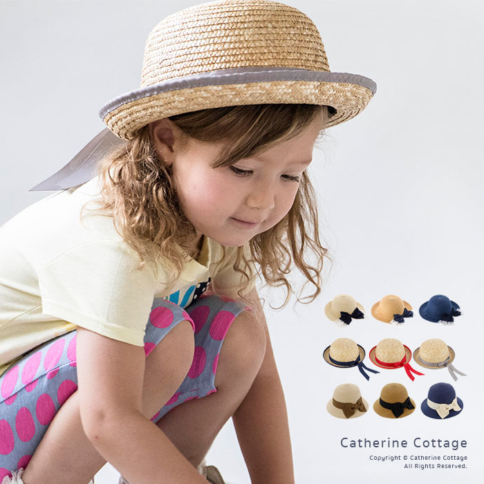 楽天市場 500円offクーポン対象商品 リボン使いの麦わら帽子tak キャサリンコテージ