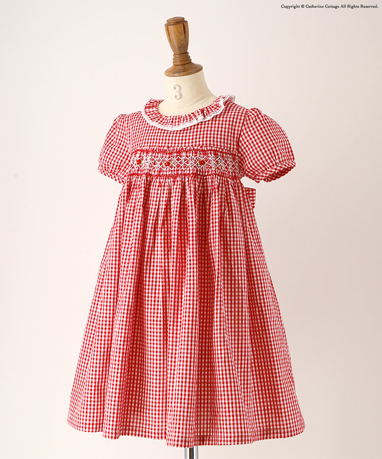 楽天市場 ベビー ワンピース 女の子 スモッキングワンピース 751 2 3 4 5チェック ギンガムチェック フォーマル 上品 服 Tak キャサリンコテージ
