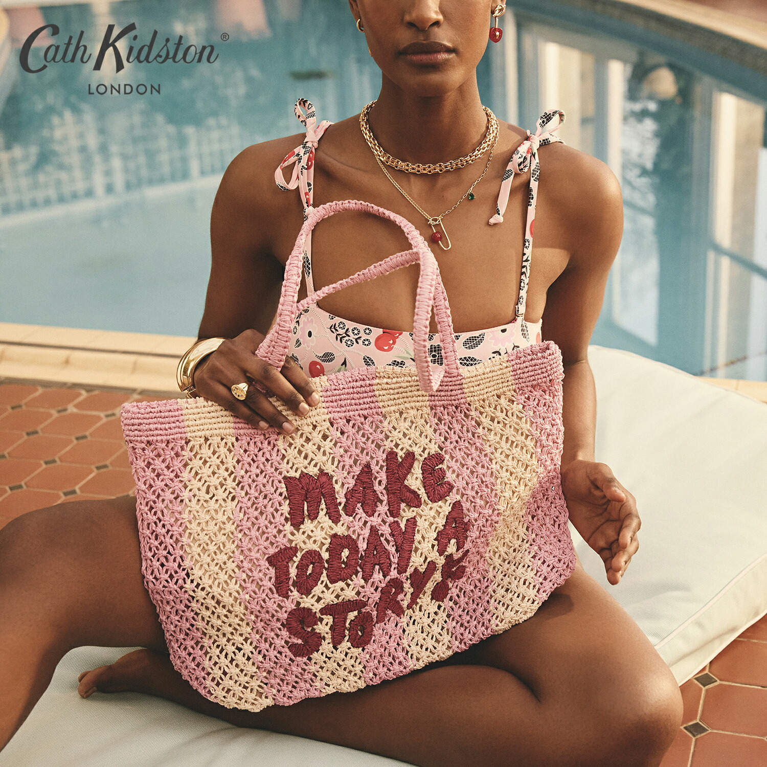 50%OFF キャス キッドソン 公式 ビーチバッグ Cath Stripe / レディース Cath Kidston CathKidston