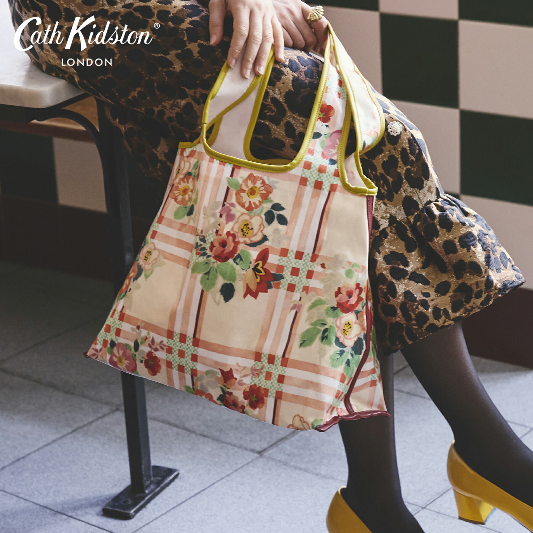 キャス キッドソン 公式 メリルボーン ショッパー Archive Floral Check Cream / レディース キャスキッドソン Cath Kidston n260328 8,470円