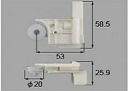 【BMPY93AR】トステム （BMPD93ARの後継新品番） bmpy93ar戸車 Ｂ型 Ｒ 網戸部品 LIXIL リクシル 【純正品】