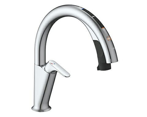 LIXIL リクシル【JF-NAH461SY(JW)】 ナビッシュハンズフリー キッチン用タッチレス水栓 浄水器ビルトイン形 自動センサー ハンドシャワー 一般地用 吐水口長さ232mm