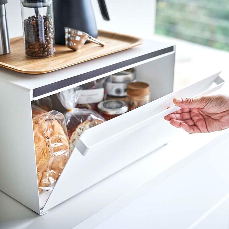 パンや調味料をおしゃれにかくして収納できる キッチン整理用品 人気のブレッドケース 山崎実業全品ポイント10倍 ブレッドケース 山崎実業キッチン用品 食器 調理器具 パンケース Tower タワー ホワイト Wh Yamazaki おしゃれなキッチン収納 パンケース