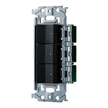 【WNSS51555B】パナソニック SO-STYLE（ソー スタイル）デザイン配線器具 埋込スイッチセット(ほたるスイッチC×3) マットブラック