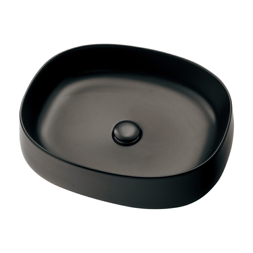 カクダイ[KAKUDAI] 【#LY-493231-D】 丸型洗面器 つや消し黒いこと 器（洗面・幼児用便器器）【純然たる品】