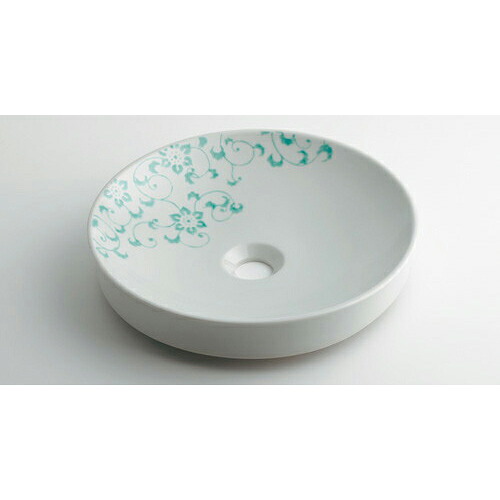 カクダイ KAKUDAI 丸型手洗器//ペパーミント 【493-097-GR】 水栓金具・器【純正品】