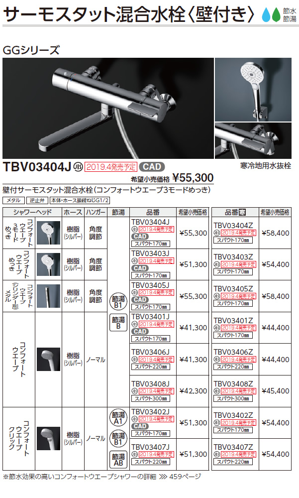 予約受付中】 TOTO トートー GGシリーズ サーモスタット混合水栓