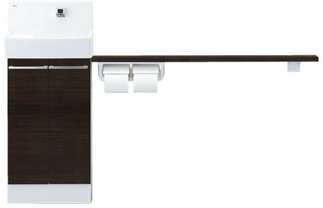 【YL-DA83SKA15E】リクシル トイレ コフレル 手洗い器 ワイド(壁付) カウンターキャビネットタイプ(左右共通) 間口1500サイズ 自動水栓 床排水 LIXIL・INAX イナックス|水道材料屋 一番館