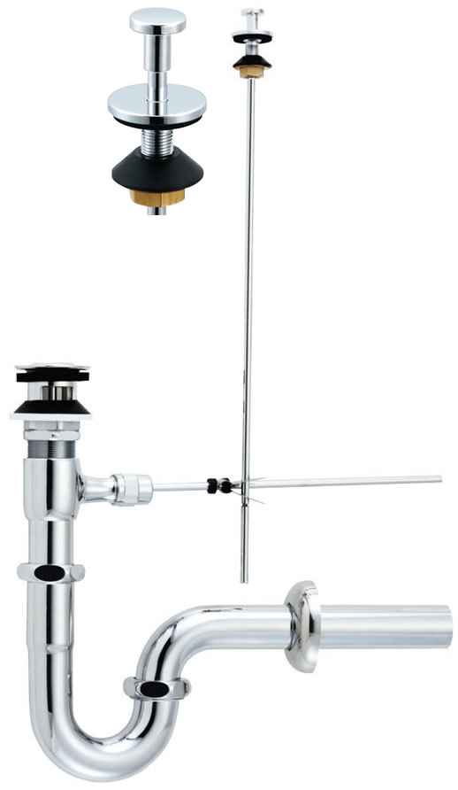 【LF-6PAU】 INAX・LIXIL 洗面器・手洗器用セット金具 ポップアップ式排水金具 （呼び径32mm） 壁排水Pトラップ 栓は着脱式（ヘアキャッチャー付） イナックス・リクシル【純正品】｜水道材料屋 一番館 7,930円