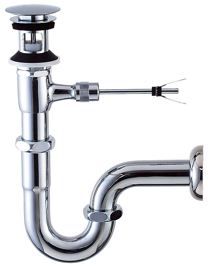 【LF-71PAC】 INAX・LIXIL 洗面器・手洗器用セット金具 ポップアップ式排水金具 (呼び径32mm) 壁排水Pトラップ(排水口カバー付) イナックス・リクシル アフレ付き【純正品】