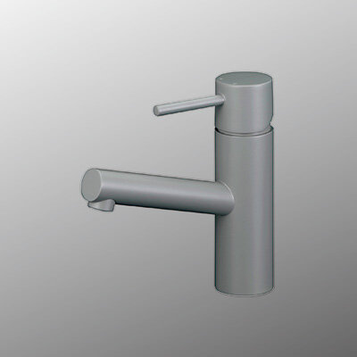 【KM7061M6】 KVK シングル混合栓 マットグレー 洗面用水栓 台付シングルレバー 【純正品】｜水道材料屋 一番館