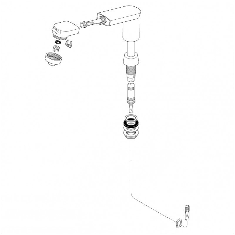 KVK 【HC582N-A/800】 旧MYM洗髪水栓用ホルダーカプラーなしホワイト 旧MYM補修部品＞旧MYMキッチン・洗面シャワー部品 [新品] 【純正品】