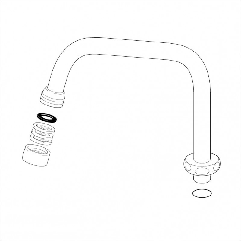 KVK 【KPP156/800】 旧MYMFMW722等用吐水パイプ 旧MYM補修部品＞パイプ関連 [新品] 【純正品】