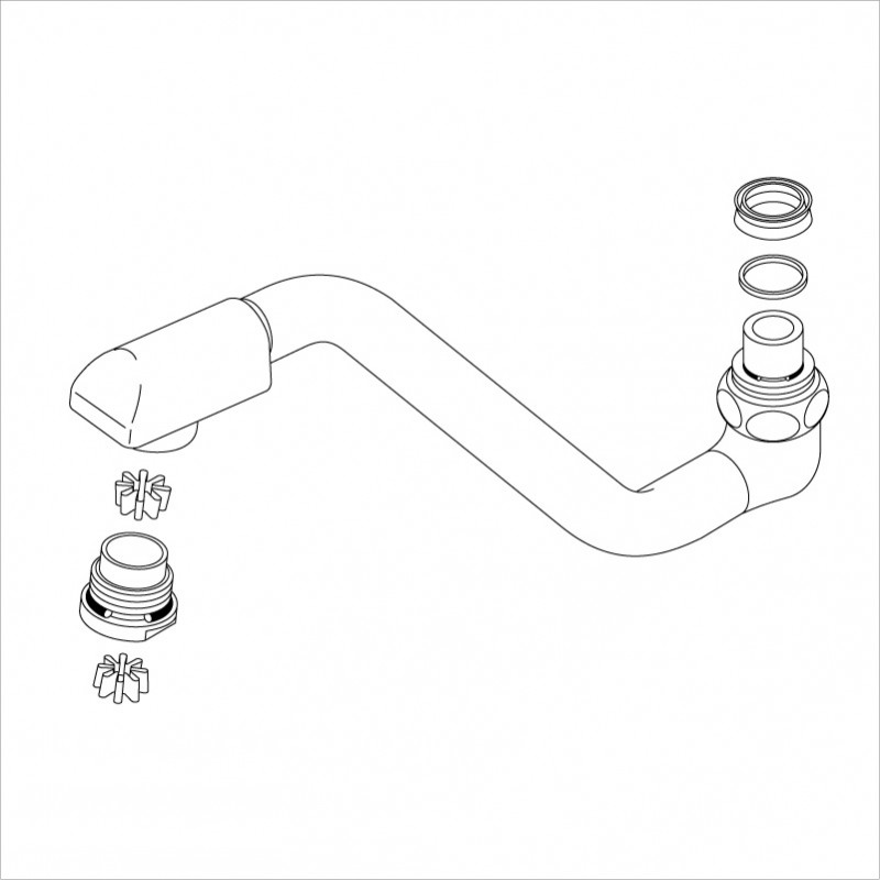 KVK 【ZK205/000】 KM306N・KM307N用パイプ KVK補修部品＞パイプ関連 [新品] 【純正品】