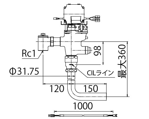 LIXIL リクシル 【OKC-T780N】 シリーズ名： オートフラッシュＣ 品名： オートフラッシュＣ セパレート形 自動フラッシュバルブ（ボックス無・埋込形）【純正品】｜水道材料屋 一番館