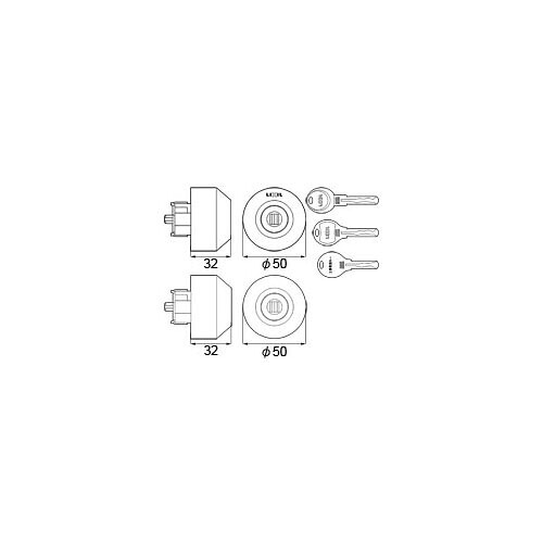 z-2a5-dhyd LIXIL リクシル・トステム ＷＸシリンダーセットＣ．Ｃ．２３．５ 玄関ドア部品 【純正品】