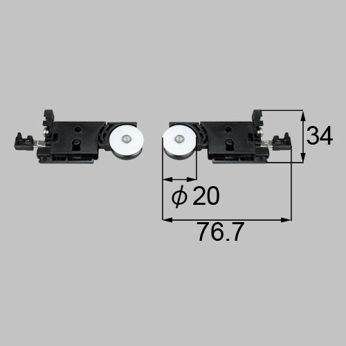 NETSA00206 LIXIL・トステム 網戸戸車(左右セット) 網戸部品[JFKT301FR×1 JFKT301FＬ×1] 【純正品】
