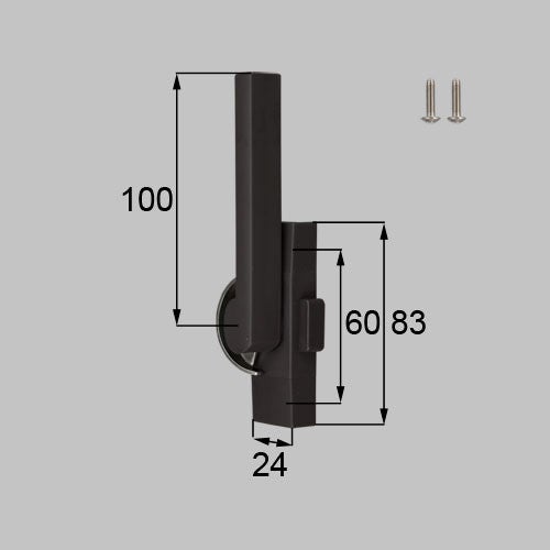 LIXIL・新日軽 【NETBL00152】 クレセント（ロック付/ハンドル100mm） 窓（サッシ）部品(鍵・錠)[SVQU64RS01×1 SVC836S01×2] 【純正品】