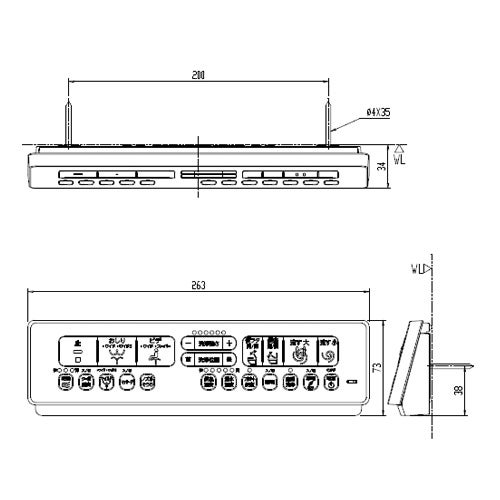 リクシル・イナックス【354-1724A-CF】 LIXIL・INAX 壁リモコンキット(EA23Qグレード用) トイレ部品 [354-1724A*] LIXIL INAX【純正品】 シャワートイレ リモコン