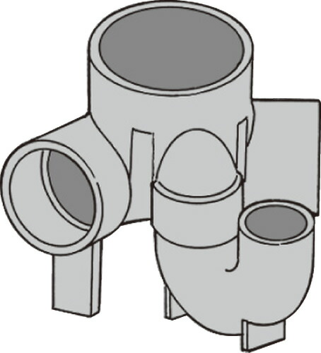 下水道関連製品 ビニマス M 100-150シリーズ 45度曲りトラップ付UT-45L M-UT45L兼100X75S-150 Mコード:40531 前澤化成工業【純正品】