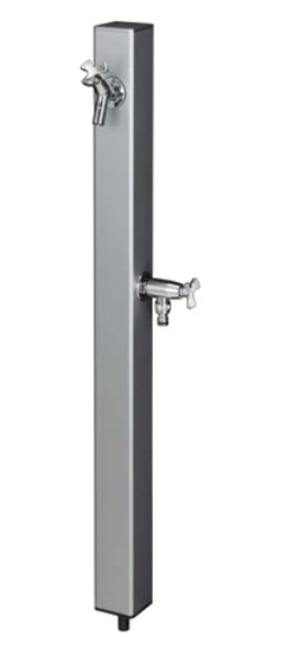 【マエザワのおしゃれな水栓柱】【HI-A1WR&times;900シルバー】蛇口2口タイプ MELS パレットシリーズ（ＥＸ柱）L=900 横取り出し】(MELS メルズ 水栓柱） (前澤化成工業) 【Mコード　14572】【純正品】｜水道材料屋 一番館