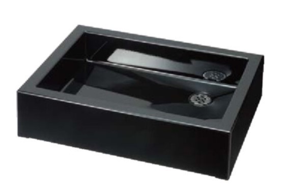【法人のみ、メーカー直送のみ、代引き不可】 【マエザワのおしゃれな水栓パン】【ＳＰ&minus;ＵＳＱ５５０Ｔジェットブラック】MELS リラガシリーズ（スクエアパン）W550xD410xH133】(MELS メルズ 水栓パン） (前澤化成工業) 【Mコード 14707】【純正品】｜水道材料屋 一番館