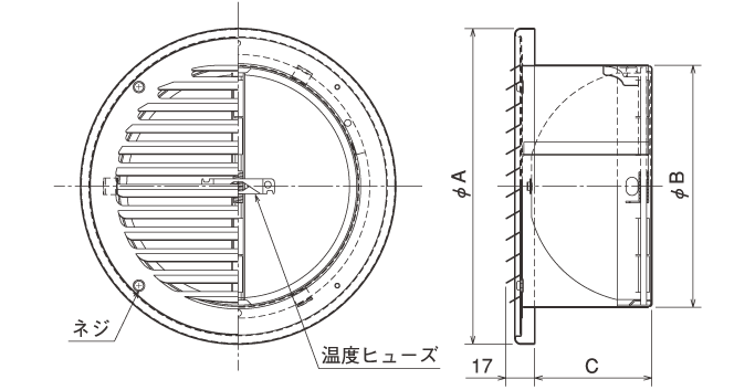 メルコエアテック 外壁用 ステンレス製 鋼板製 薄形ベントキャップ 外向き 横ギャラリ 適用パイプ175mm 売れ筋がひ！