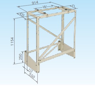 【新品未使用4セット】C-NG30cm架台 未来 エアコン 室外機 架台 台座 ブロック 2個セット 置き台 幅