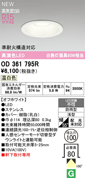 エクステリアライト オーデリック OD361795R