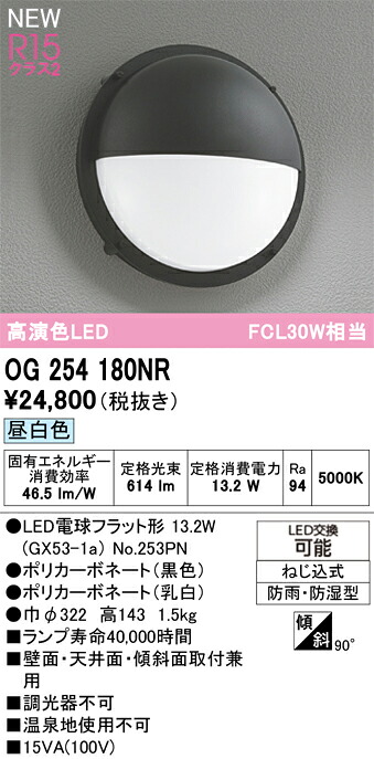 エクステリアライト オーデリック OG254180NR