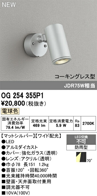 エクステリアライト オーデリック OG254355P1