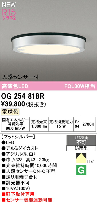 エクステリアライト オーデリック OG254818R