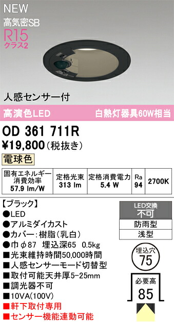エクステリアライト オーデリック OD361711R
