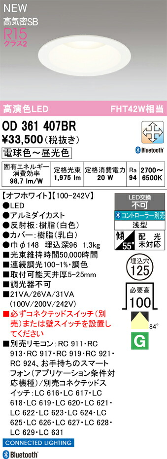落ちこむ点火装置 オーデリック OD361407BR