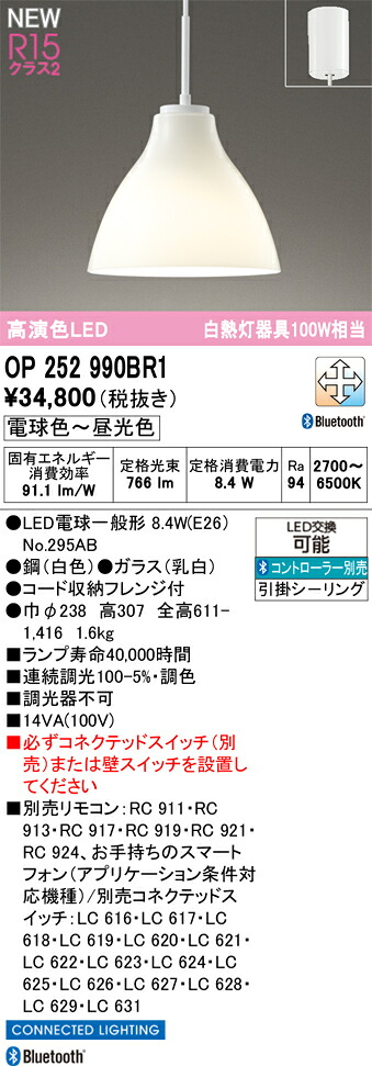 ペンダントライト オーデリック OP252990BR1