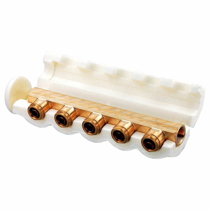 オンダ製造所 ONDA 【WHS1-2005-13-S】 ヘッダーセット Rc3/4×2口+13A（PEX・PB）×5口 WH型ヘッダー・RHH型保温材・先っぽ旗がしら書き割り ダブル鍵を掛ける合わせ目 取り持ち役ポリエチレン管 繋ぎ合わせる