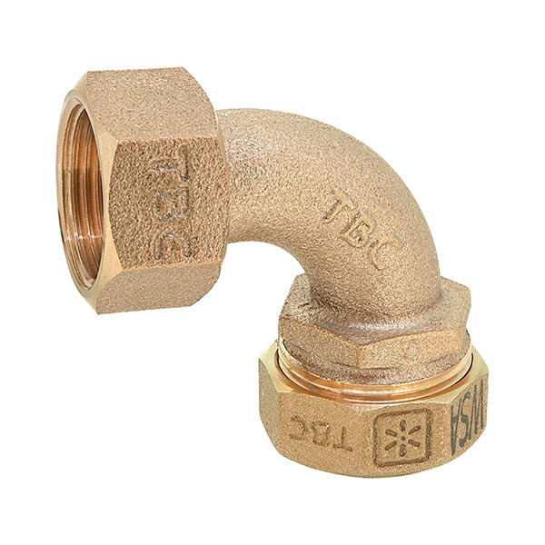 【50 SPJ-N90-1-L】 タブチ TABUCHI 耐震強化型SPジョイント(WSA B 011規格適合品) 90°ベンド 鉛レス銅合金 SPジョイント 埋設用給水商品 ポリエチレン管用金属継手 商品コード:33900601-25-2-1|水道材料屋 一番館