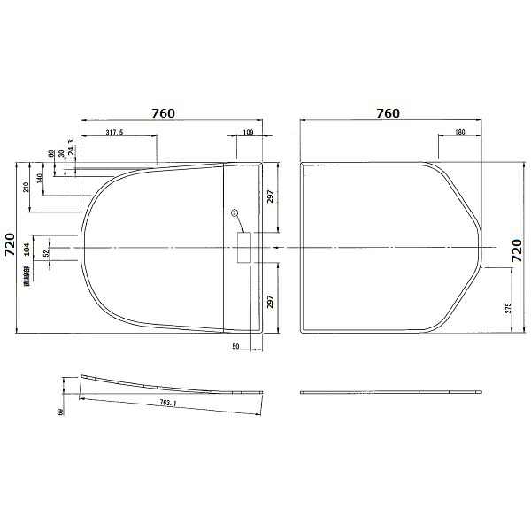 【EKK80170W1】TOTO 風呂ふた 1600YR＿非断熱蓋 部品 【純正品】